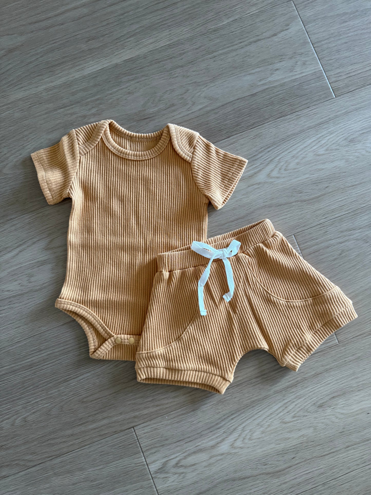 Orange short sleeve onesie