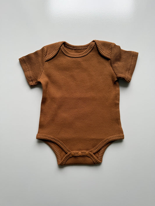 Brown short sleeve onesie