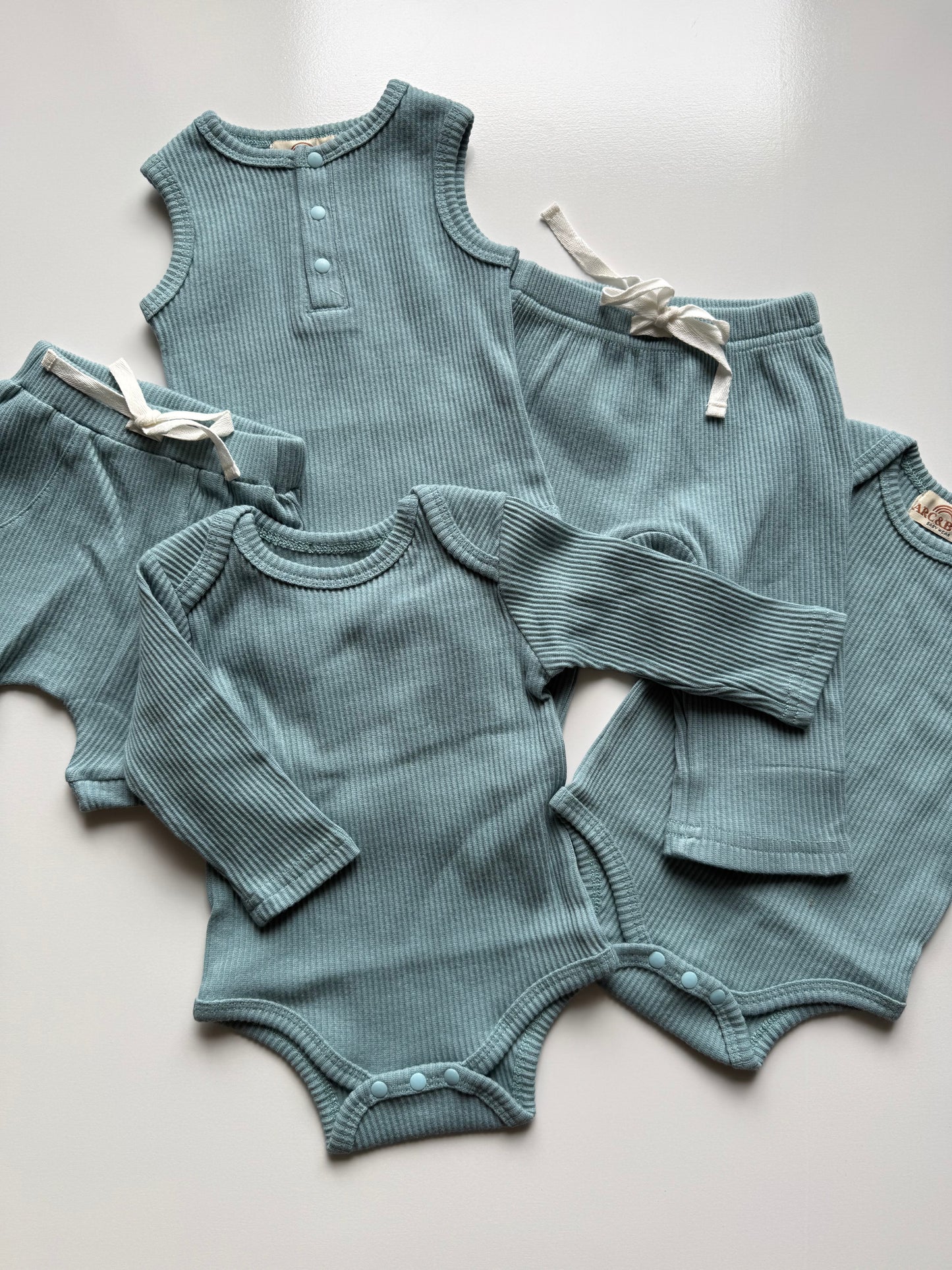 Sky blue short sleeve onesie
