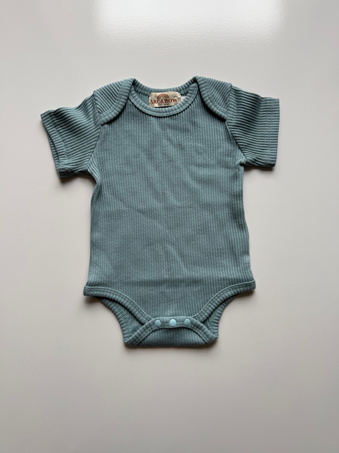 Sky blue short sleeve onesie