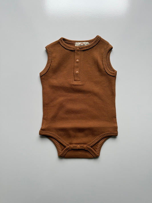 Brown singlet onesie